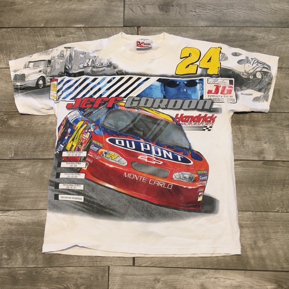 Chase Authentics Other - Vtg Chase Authentics Jeff Gordon All Over Racing NASCAR Mens T-shirt Tee Medium